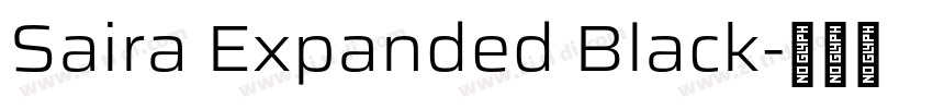 Saira Expanded Black字体转换